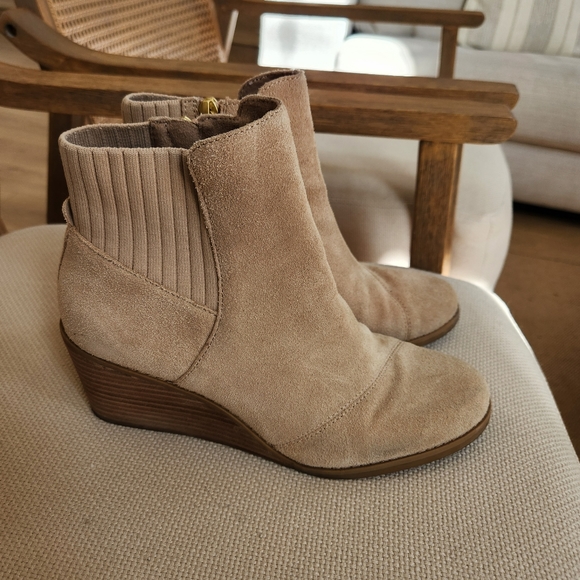 Toms Sadie tan wedge boot - Picture 6 of 8